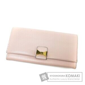 CHLOE Ribbon Motif Long Wallet Leather